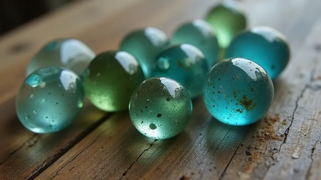 Antique glass marbles from the 1800s
