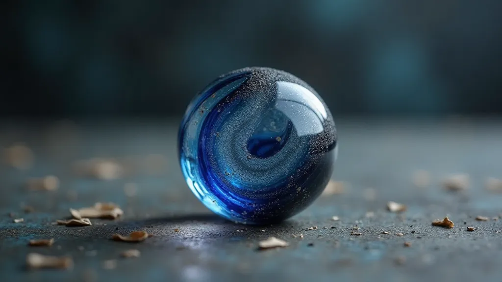 Vintage cobalt swirl marble