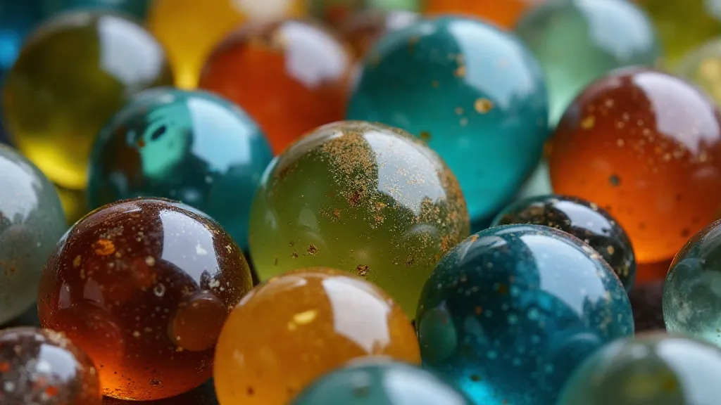 A collection of vintage marbles.