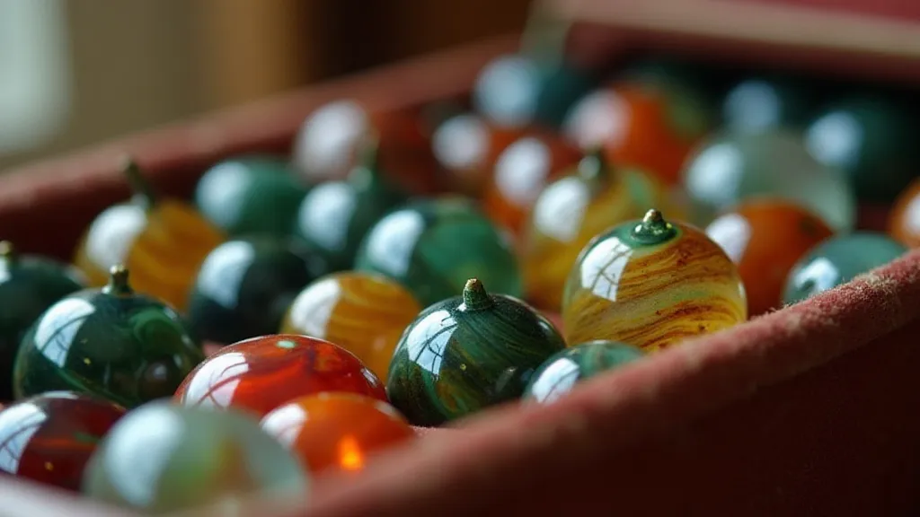 Antique Marbles Displayed